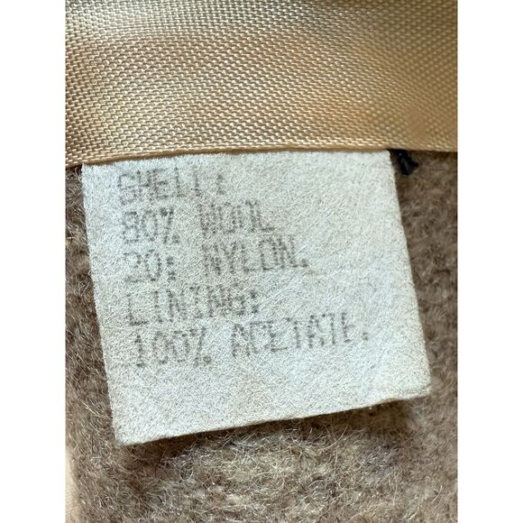 Vtg Russell Scott Wool Blend Coat Beige Classic Old Money Button Winter Women XL - Picture 11 of 16